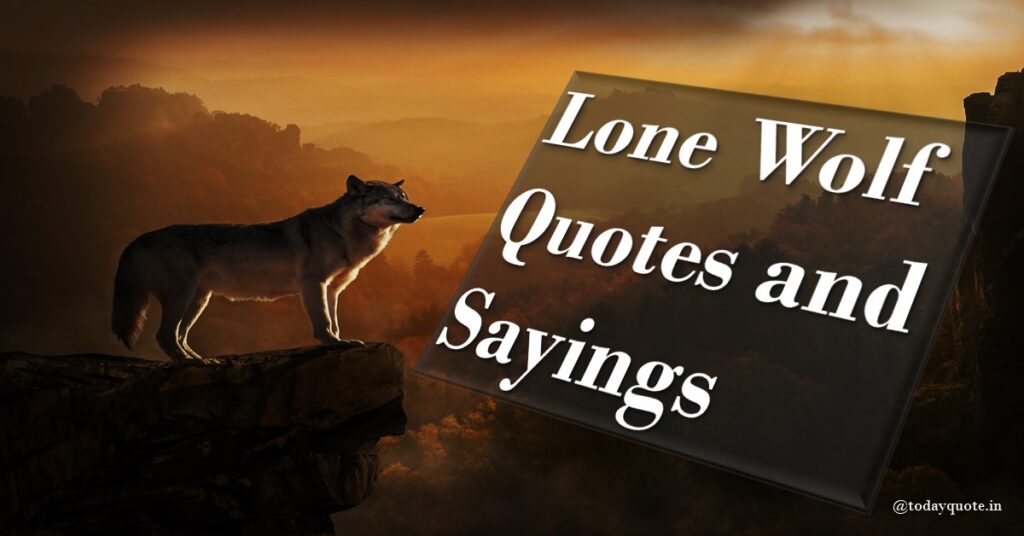 129 Best Lone Wolf Quotes and Sayings Todayquote